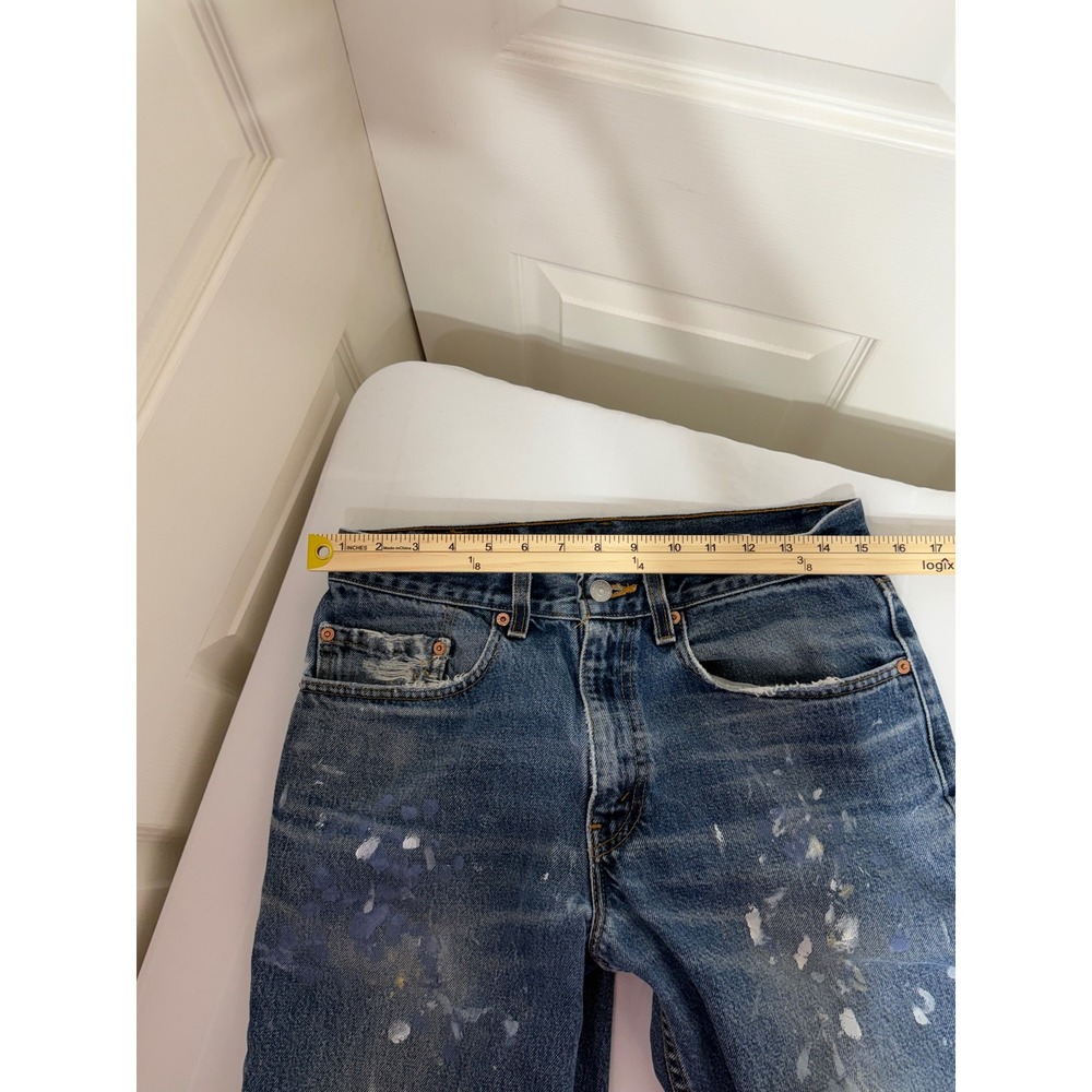 Vintage Levis 550 Relaxed Fit Jeans Men 31x34 USA Made Paint Splatter Distressed - Picture 6 of 11